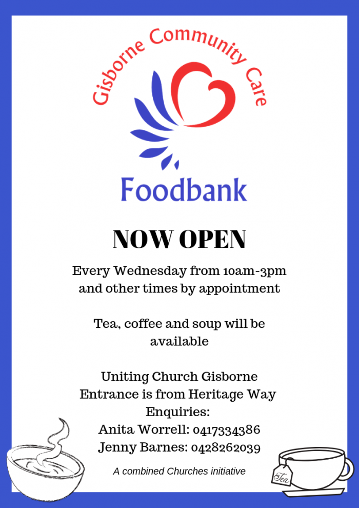 Now Open : Gisborne FoodBank